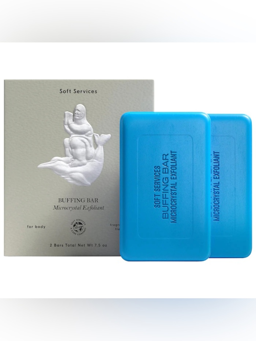 New Soft Services Buffing Bar Exfoliating Body Bar 2 Pack